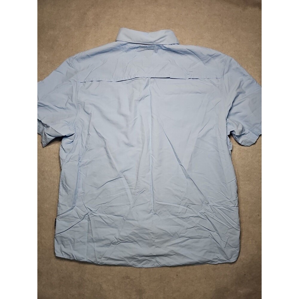 Alaskan Hardgear AKHG Crooked River Short Sleeve Button Up Shirt Blue Men’s L - Picture 6 of 8